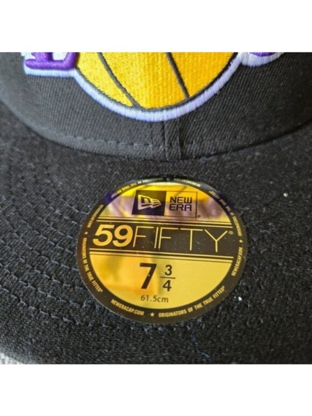 New Era 59Fifty Los Angeles Lakers Black OTC Cap 7 3/4 Classic 062026 - Picture 5 of 8